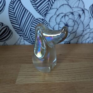 Iridescent Glass‎ Dog Figurine
